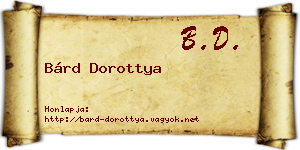 Bárd Dorottya névjegykártya